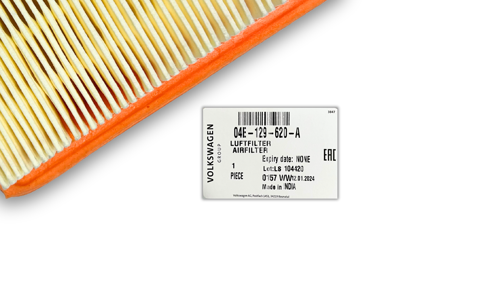 Фильтр воздушный двигателя (04E129620A) 3