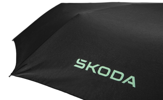 Зонтик черный складной Škoda (6U0087602) 5